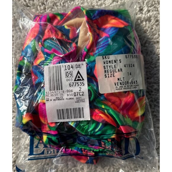 Vintage Lands End Womens Regular One-Piece Swimsuit Size 14 NWT - Picture 7 of 15